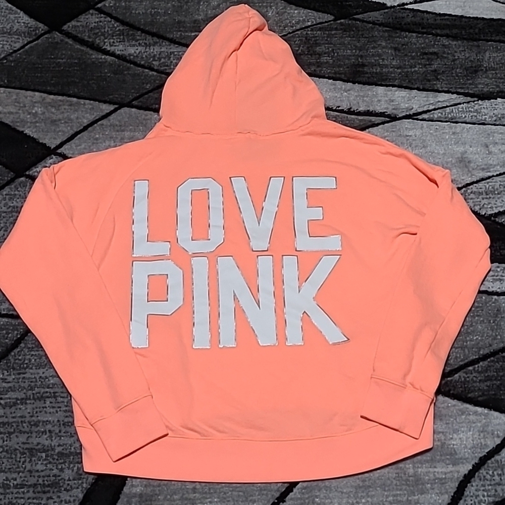 VS PINK 2011 Campus Silver Shine Logo Hoodie Shirt PRICE FIRM